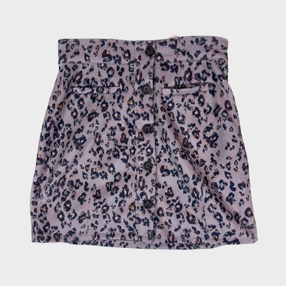 Maurices Suede 6 Pencil Skirt Button Skirt Polyester Blend Cheetah Print Tan - Picture 2 of 7